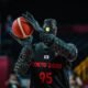 Creepy Eastern basketball robotic sinks free throws all the contrivance in which through halftime at Olympics