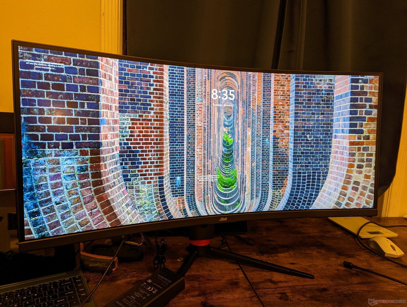 Curved Jlink 34-bound 144 Hz video display with KVM, G-Sync, and sRGB colors on sale for US$450